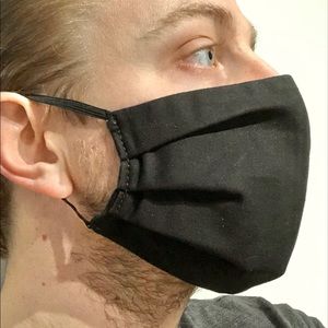 Washable 100% Cotton Denim Black FaceMask Covering
